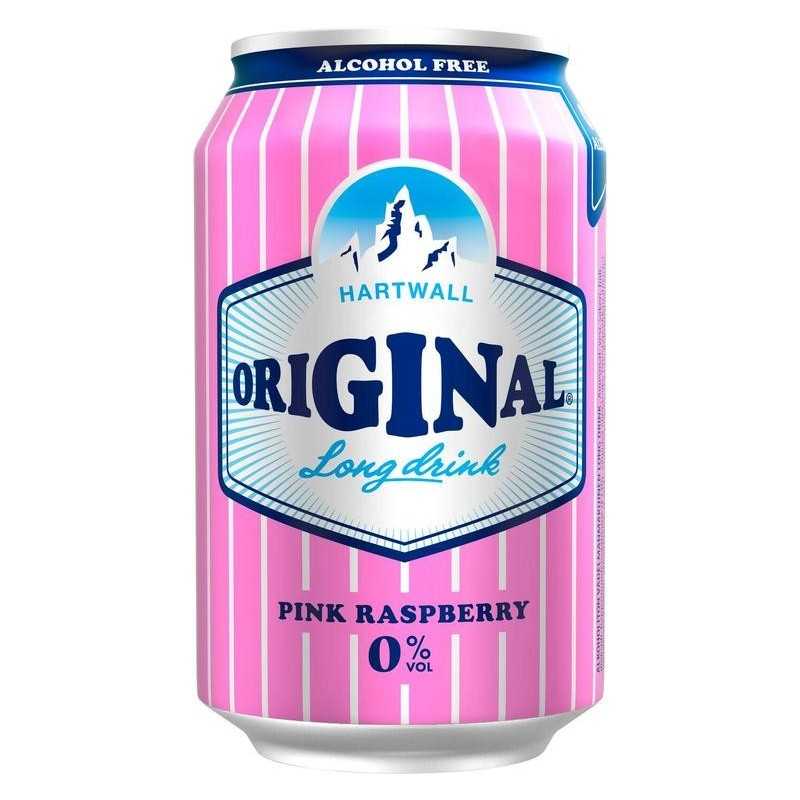 Alcoholic Raspberry Can HARTWALL Raspberry Zero Long Drink 0% | Fast EU Shipping