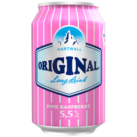 HARTWALL Original Long Drink Pink Raspberry 0% (24x0.33l)