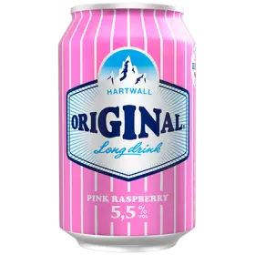 HARTWALL Original Long Drink Pink Raspberry 0.0% (24x0.33l)