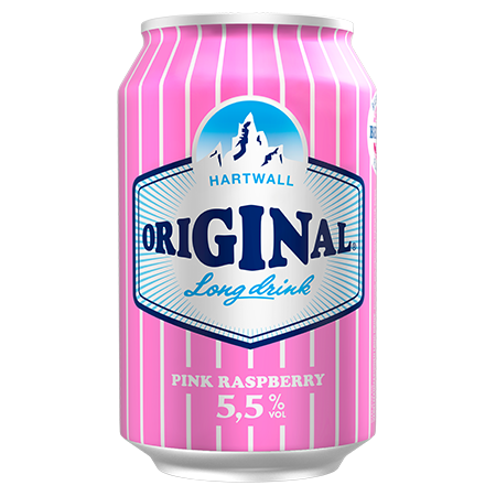 HARTWALL Original Long Drink Pink Raspberry 0.0% (24x0.33l)