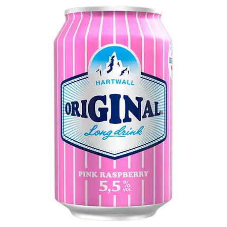HARTWALL Original Long Drink Pink Raspberry 0.0% (24x0.33l)