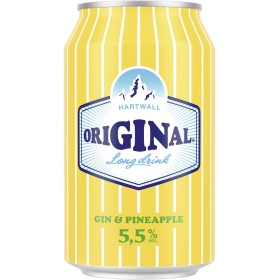 HARTWALL Original Gin Long Drink Ananas 5.5% (24x0.33l) | Long Drink Club | HARTWALL