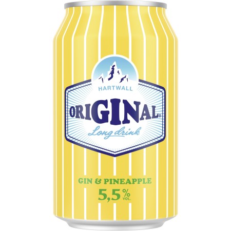 HARTWALL Original Gin Long Drink Ananas 5.5% (24x0.33l) | Long Drink Club | HARTWALL