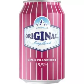 HARTWALL Original Gin Long Drink Cranberry 5.5% (24x0.33l)