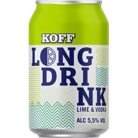 KOFF Lime & Vodka Long Drink 5.5% (24x0.33l)