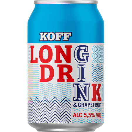 KOFF Grapefruit Long Drink 5.5% (24x0.33l) | Long Drink Club | KOFF