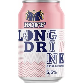 KOFF Pink Grapefruit Long Drink 5.5% (24x0.33l) | Long Drink Club | KOFF