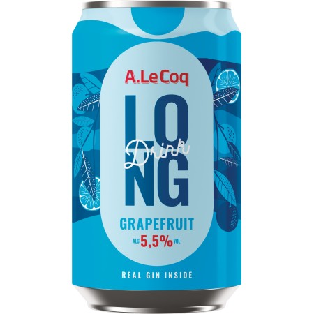 A. LE COQ Gin Long Drink Grapefruit 5.5% (24x0.33l) | Long Drink Club | A. LE COQ