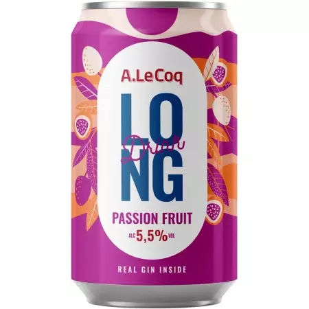 A. LE COQ Gin Long Drink Passion Fruit 5.5% (24x0.33l)