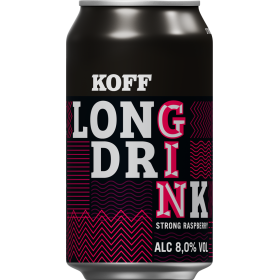 KOFF Strong Raspberry Long Drink 8% (24x0.33l) | Long Drink Club | KOFF