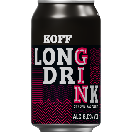 KOFF Strong Raspberry Long Drink 8% (24x0.33l) | Long Drink Club | KOFF