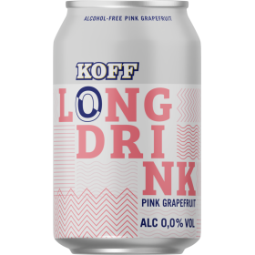 KOFF Pink Grapefruit Long Drink 0.0% (24x0.33l) | Long Drink Club | KOFF