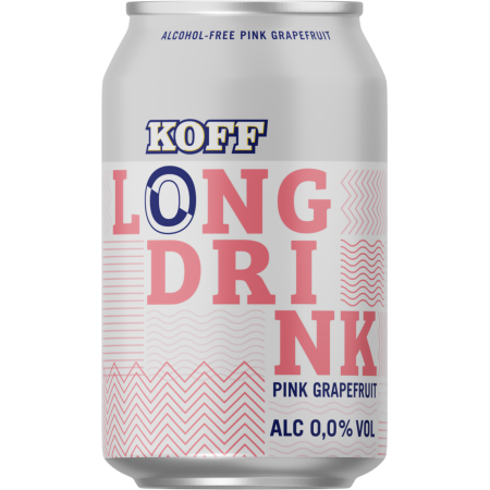 KOFF Pink Grapefruit Long Drink 0.0% (24x0.33l) | Long Drink Club | KOFF
