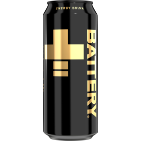 BATTERY Original Energy Drink 24x0,5l – Koffeinhaltiges Getränk | Long Drink Club | BATTERY