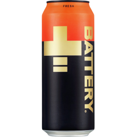 BATTERY Fresh Energy Drink 24x0,5l – Erfrischender Koffein-Kick | Long Drink Club | BATTERY