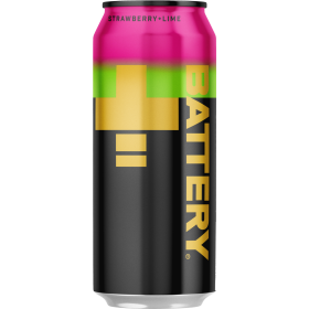 BATTERY Strawberry Lime 24x0,5l – Fruchtiger Energy Drink mit Koffein | Long Drink Club | BATTERY