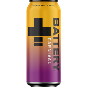 BATTERY Passion Fruit & Guava 24x0,5l – Exotischer Energy Drink | Long Drink Club | BATTERY