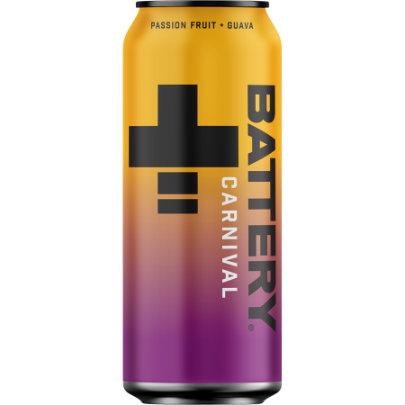 BATTERY Passion Fruit & Guava 24x0,5l – Exotischer Energy Drink | Long Drink Club | BATTERY