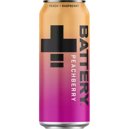 BATTERY Peach & Raspberry 24x0,5l – Fruchtiger Energy Drink mit Koffein