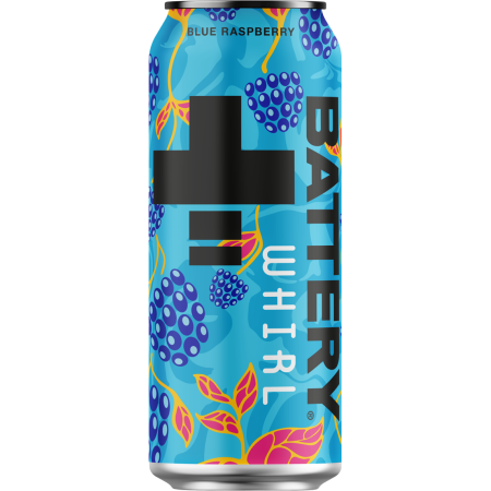 BATTERY Blue Raspberry 24x0,5l – Intensiver Energy Drink mit Koffein | Long Drink Club | BATTERY