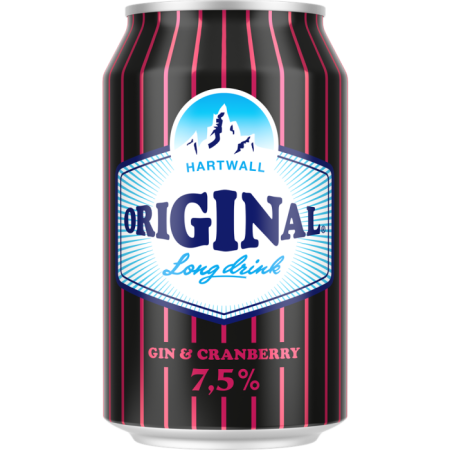 HARTWALL Black Label Cranberry Strong 7.5% – Premium Gin Long Drink